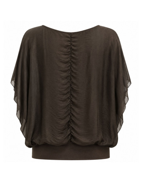 Silky SS Blouse | Choco