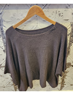 Poncho tröja OS | Coffee