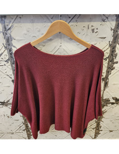 Poncho tröja OS | Burgundy
